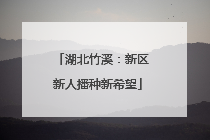 湖北竹溪：新区新人播种新希望